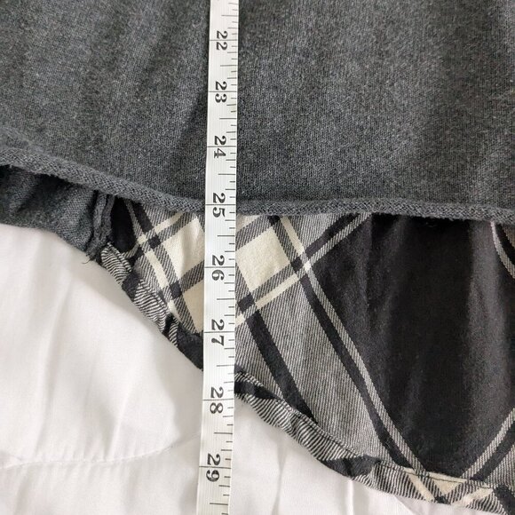 Prana Top Women's Medium Charcoal Colorblock Natalia Sweater Plaid Long Sleeve - Picture 13 of 13